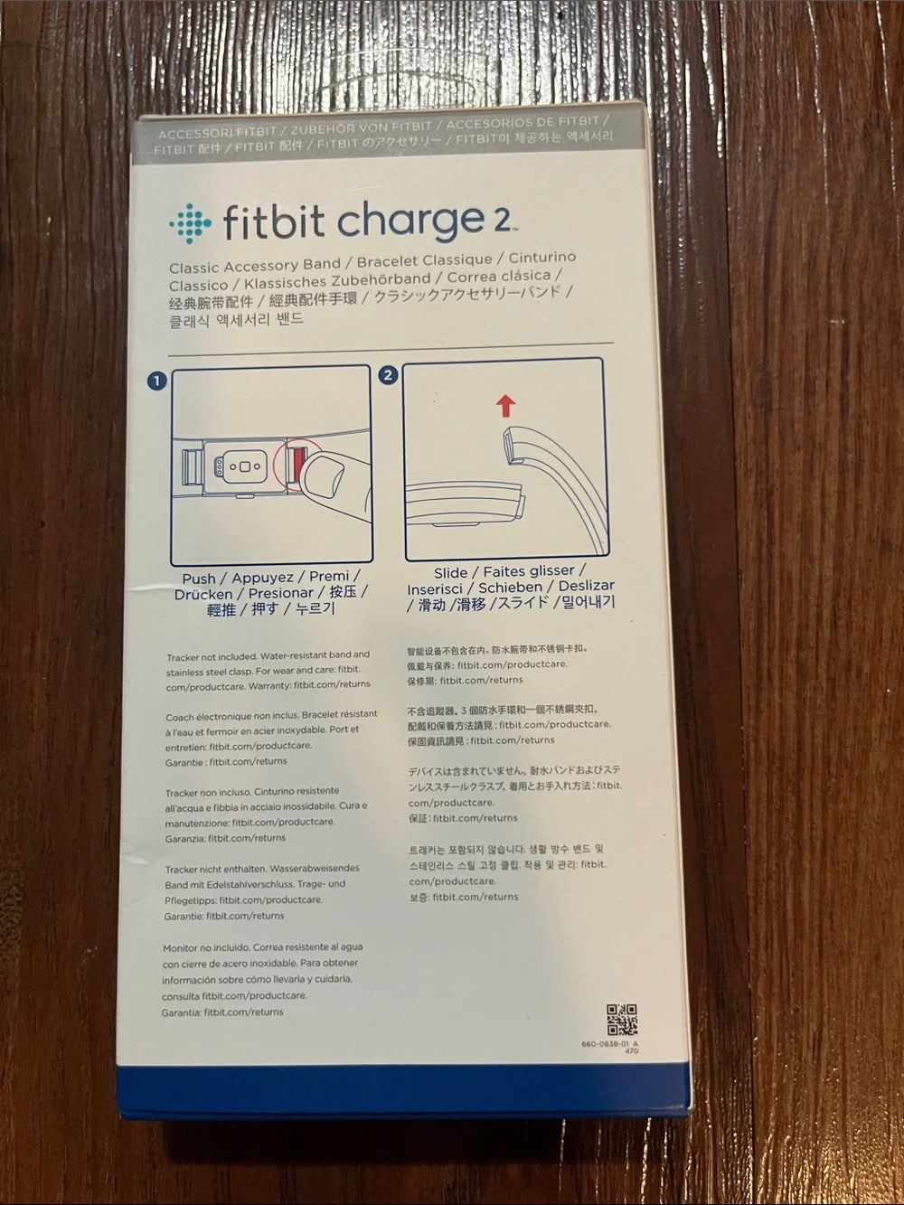 Fitbit Classic Accessory Band in Navy Blue – Fitbit Charge 2 Compatible